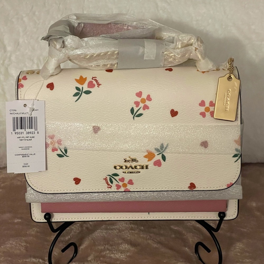(Sold!!) Coach Klare Crossbody With Heart Petal Print NWT